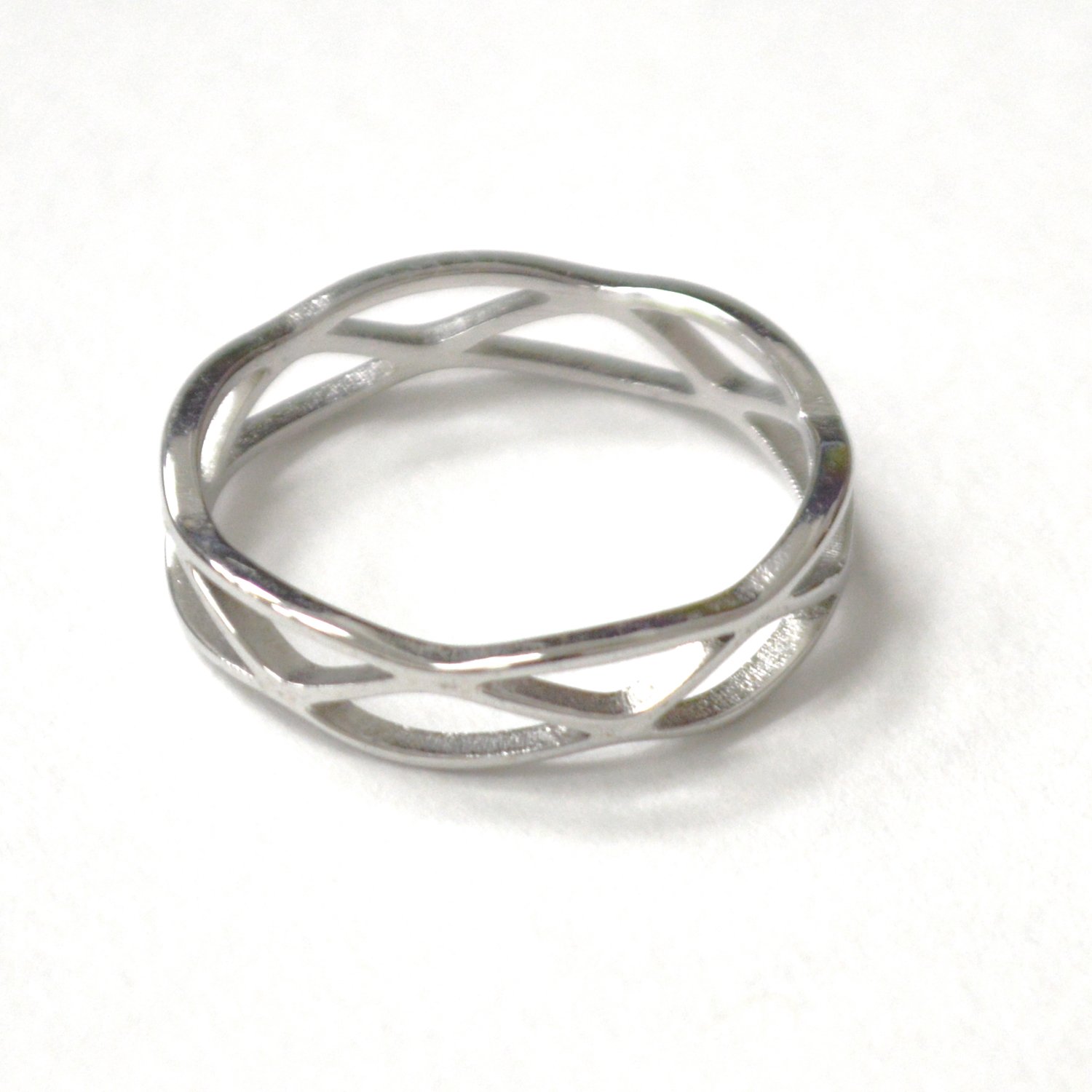 Weave Knot Stainless Steel Ring 81-1705S