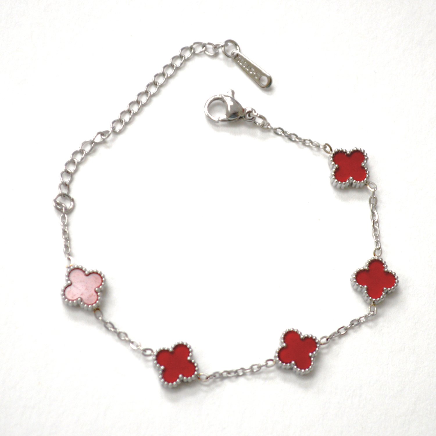 Designers Inspired Stainless Steel Bracelet 84-1973S Red-9