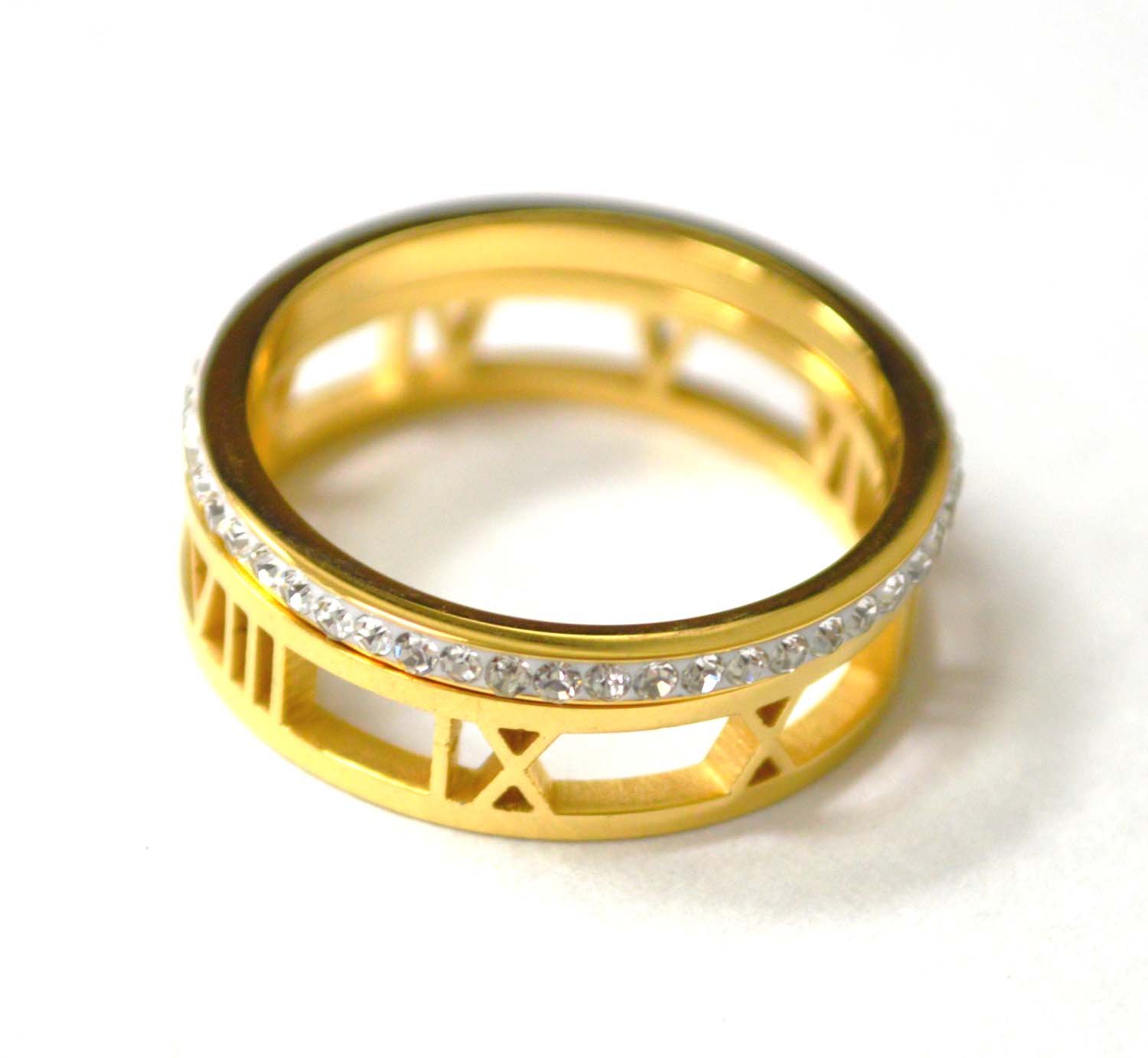 CZ Stones Gold IP Plated Ring 81-1536G