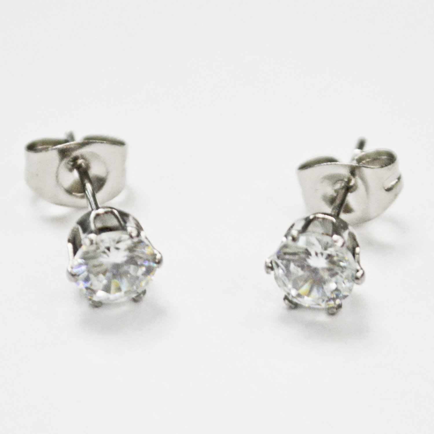 5mm Round CZ Earrings-10 Pairs 83-103-5 (10/Pkg)