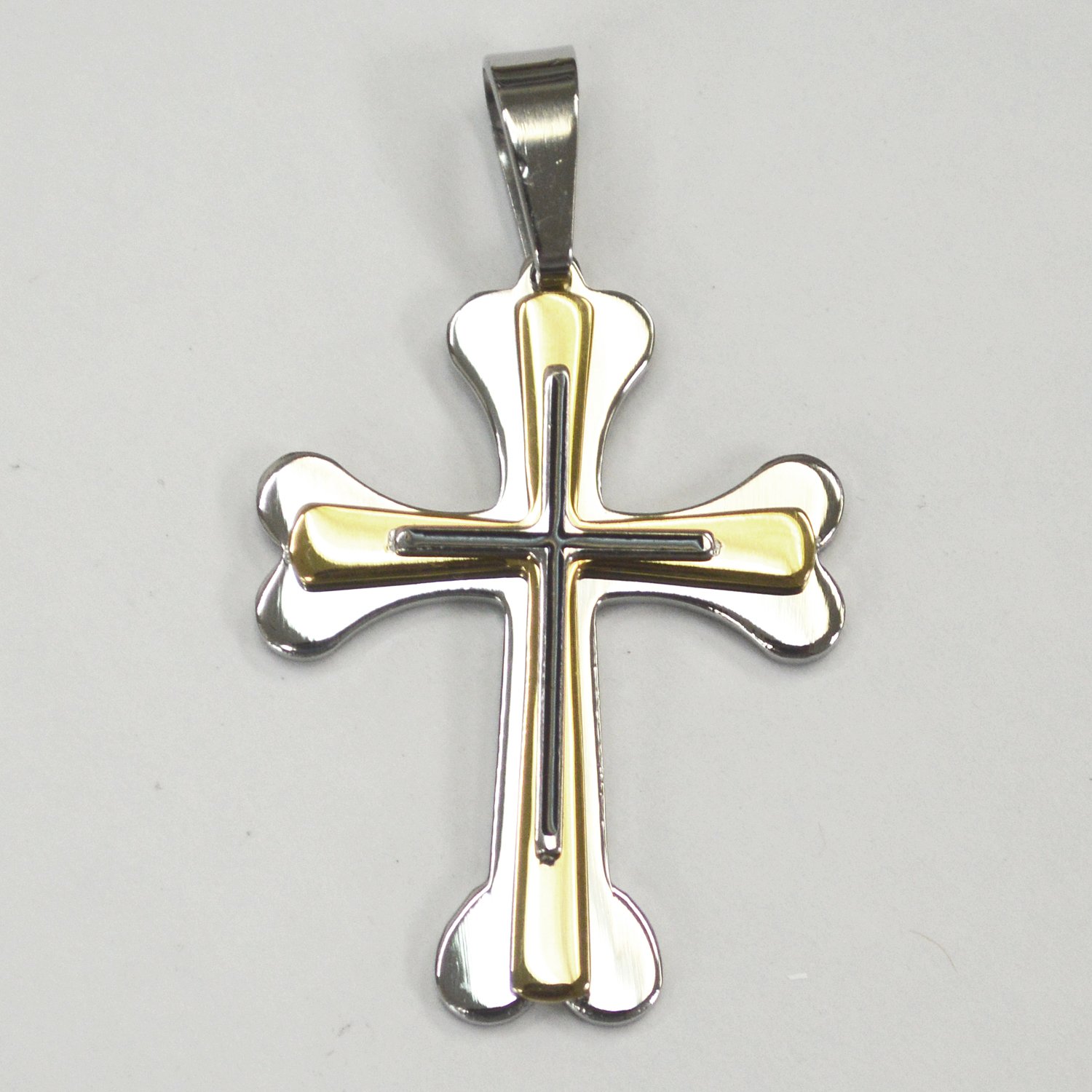Cross 2 Tone Gold Plated Pendant 86-2304