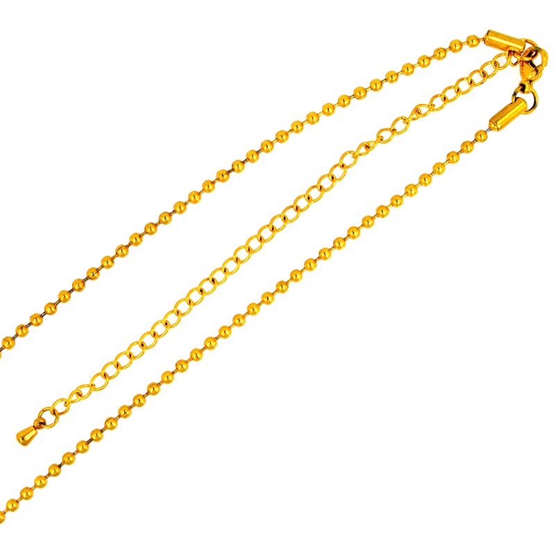 2.4mm Bead Gold Plated  Adjustable 85-128G-Adj