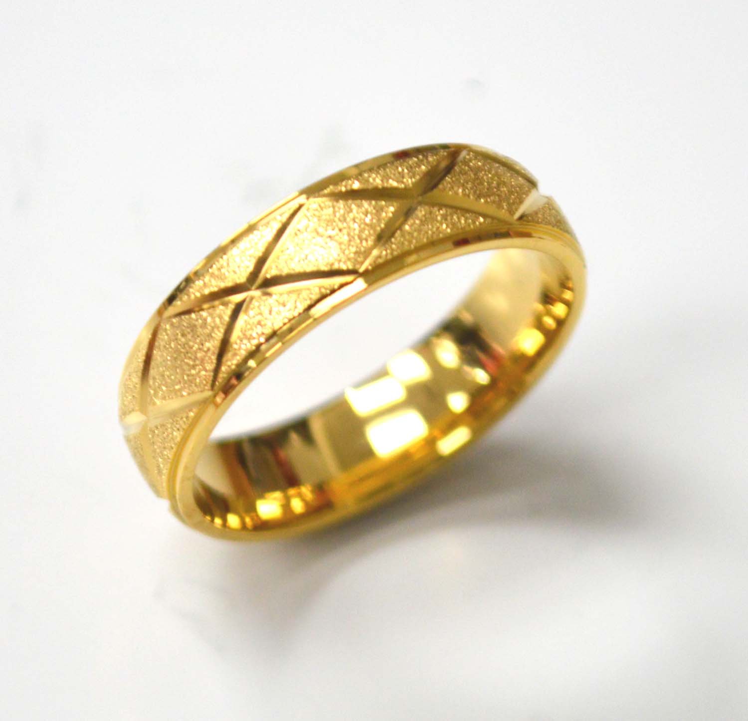 Glitter Gold IP Plated Ring 81-1558G