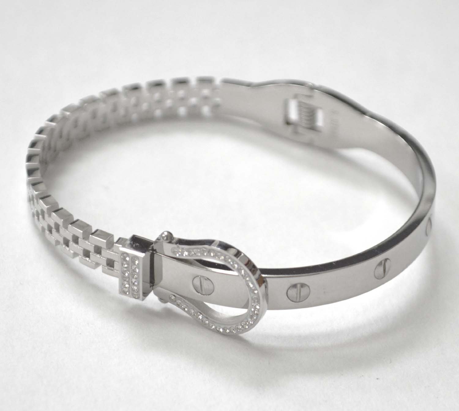 Belt Stainless Steel Bangle 84-1847S