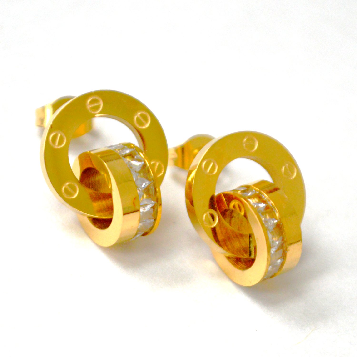 Designers Inspired Gold Plated Earrings 83-935G