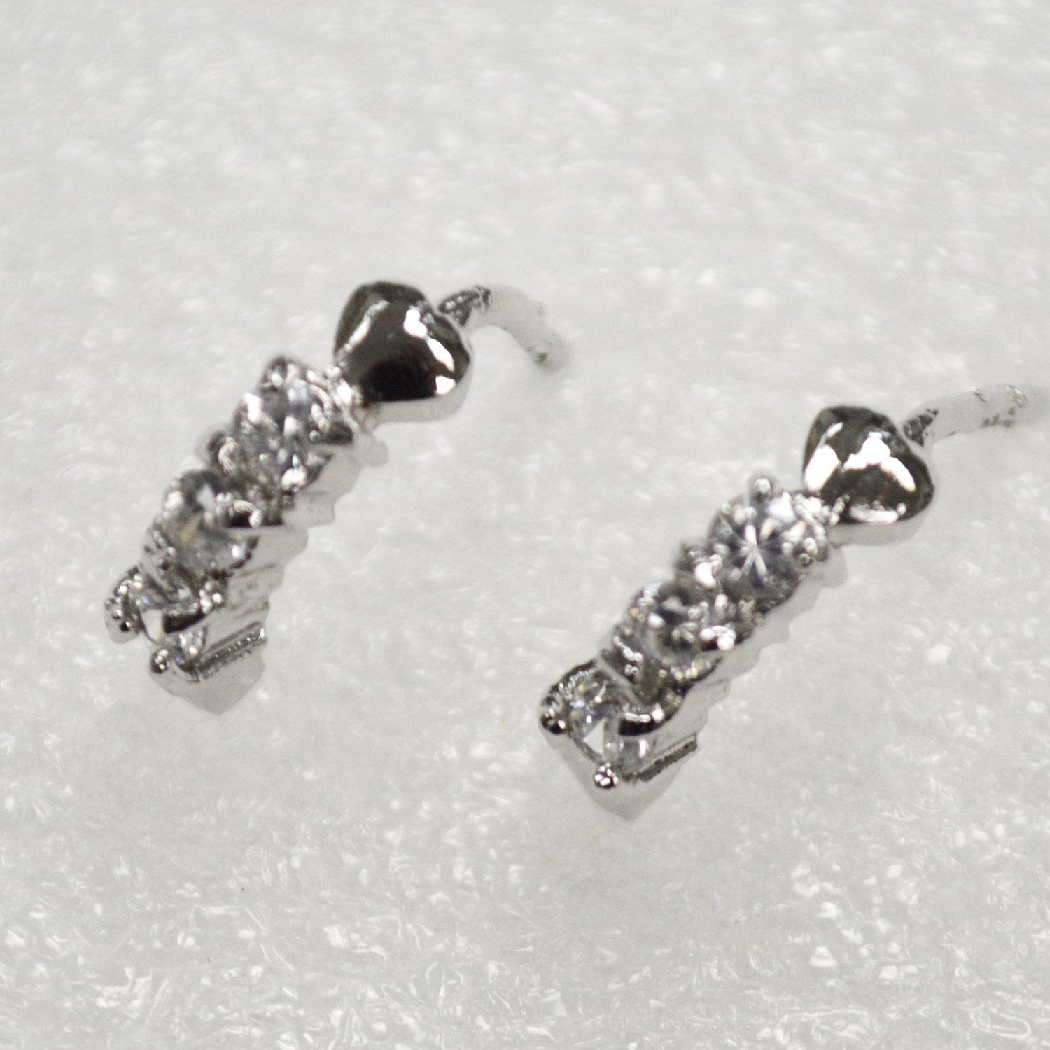 CZ Stone Sterling Silver Earrings 53-4083