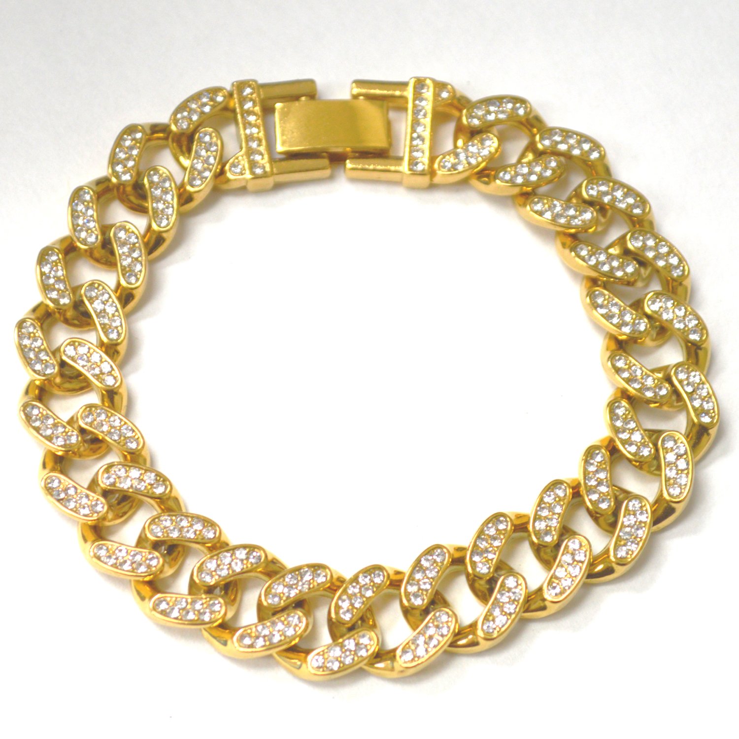 Hip Hop Bling Bling Stainless Steel Bracelet 84-308G