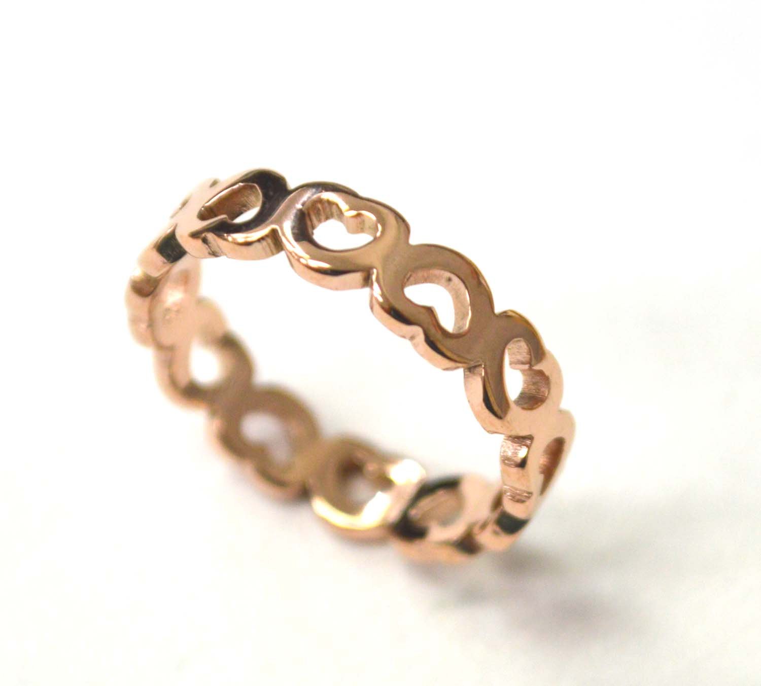 Inverted Heart Rose Gold Ring 81-2371R