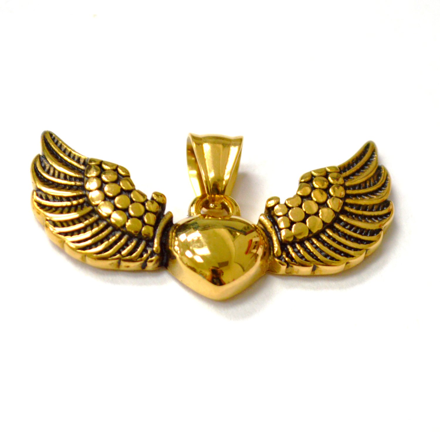 Heart Wing Gold Plated Pendant 86-2374G