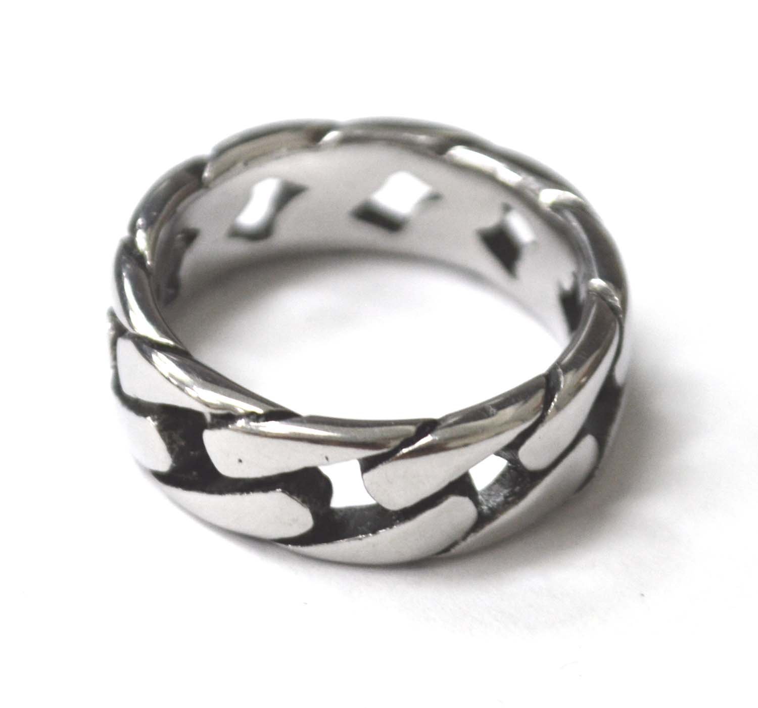 7mm Curb Link Stainless Steel Ring 81-800S-7