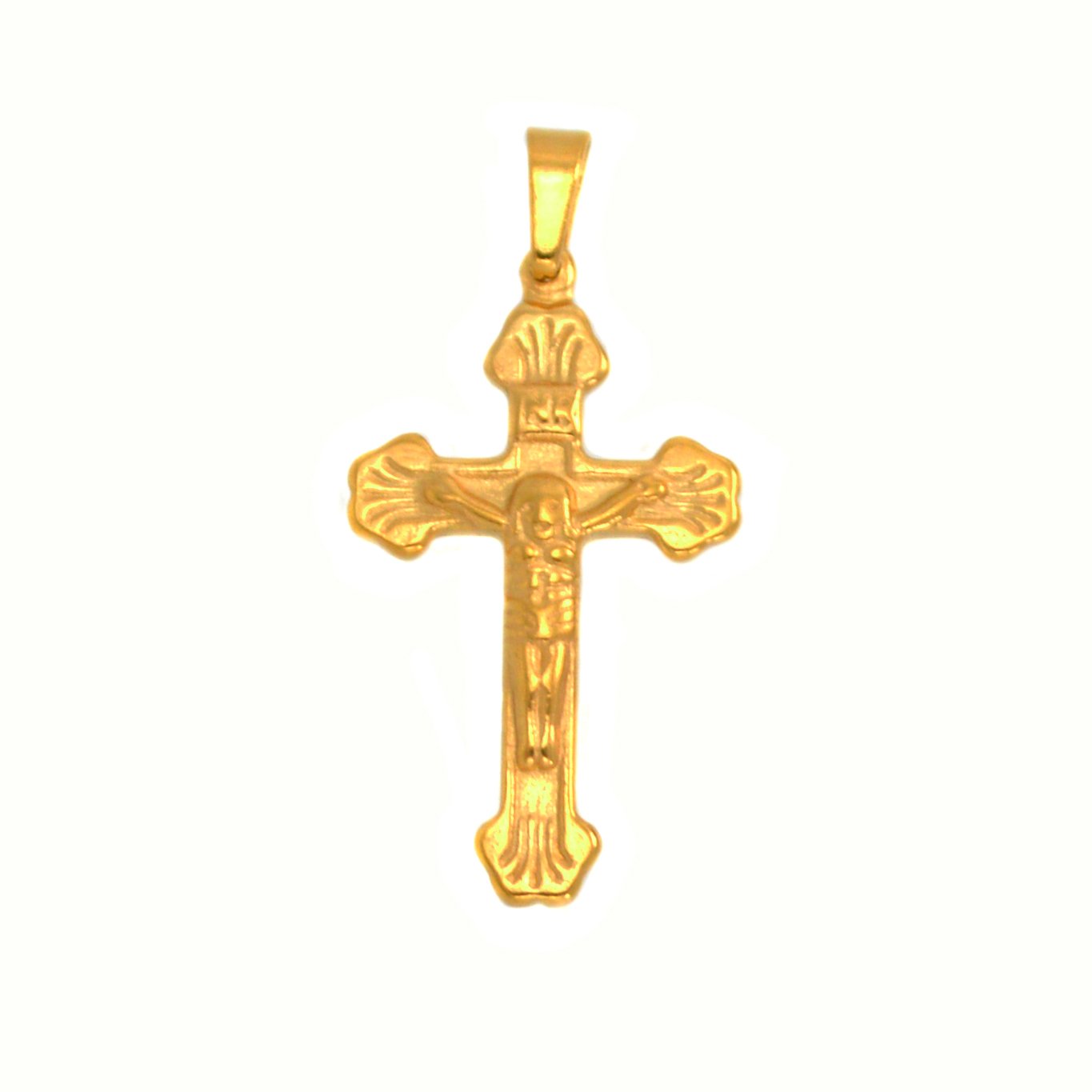 Crucifix Gold IP Plated Pendant  86-1690G