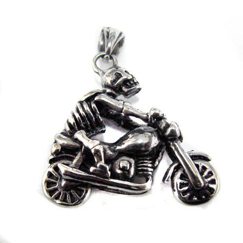 Skull Biker Pendant (28x28mm)