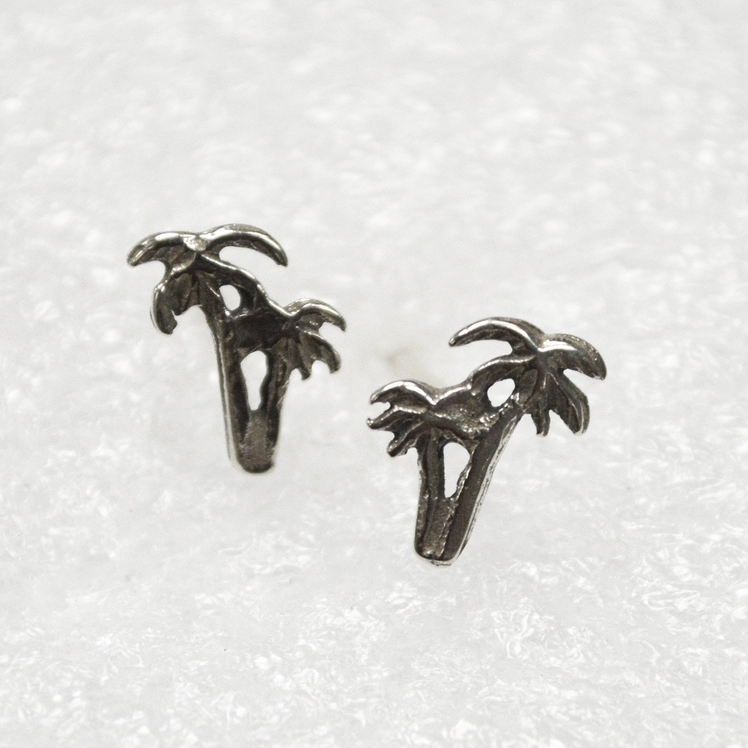Palm Tree Stud Earring Sterling Silver 53-5236