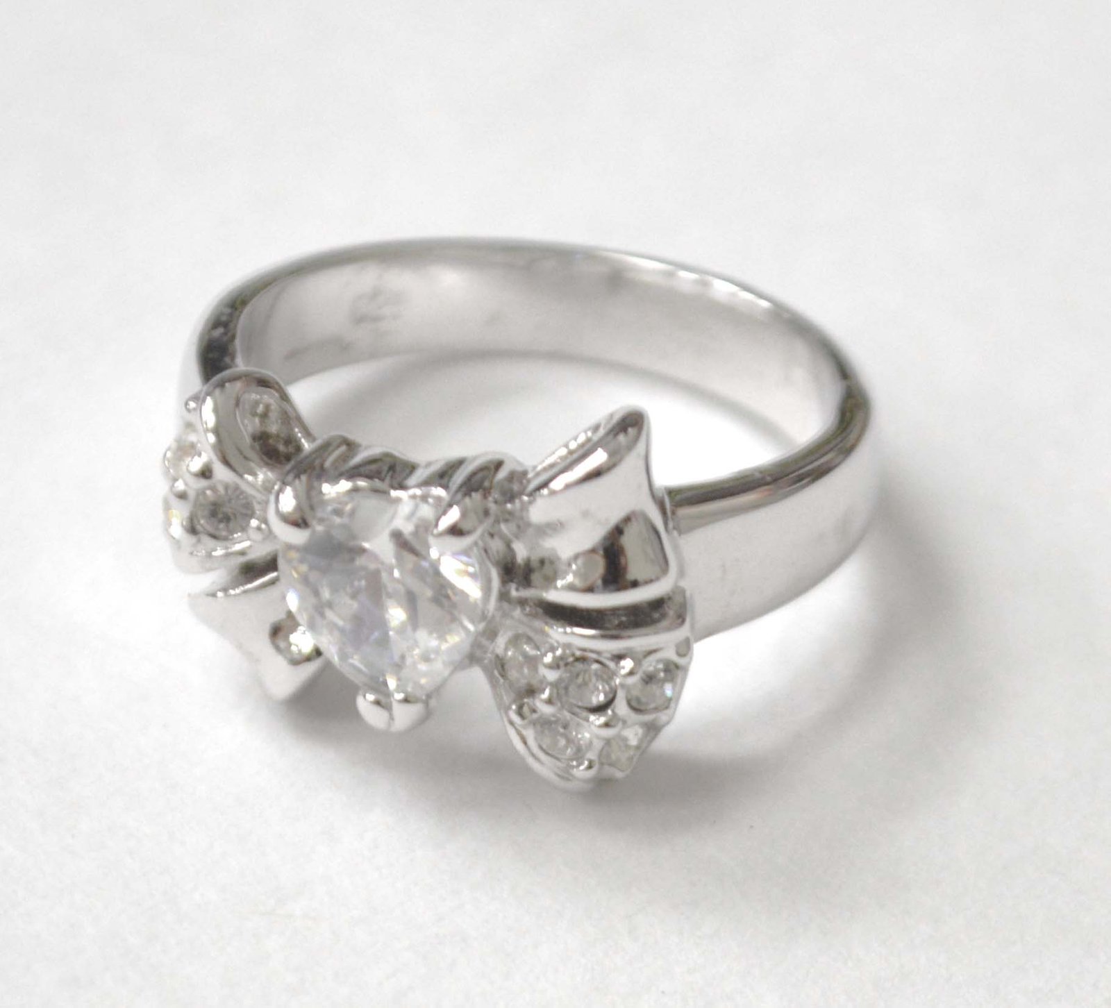 CZ Stone Ring Sterling Silver 51-2082