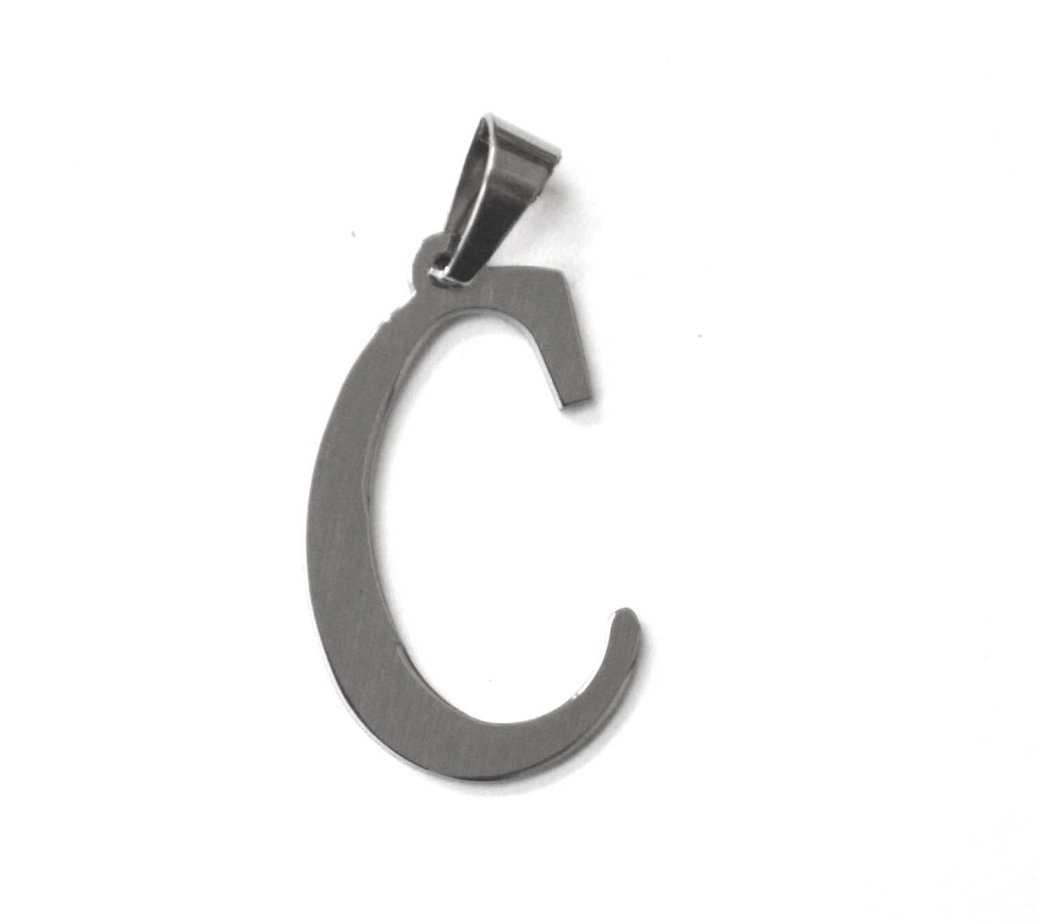 C Initial Pendant Stainless Steel 86-695S-C