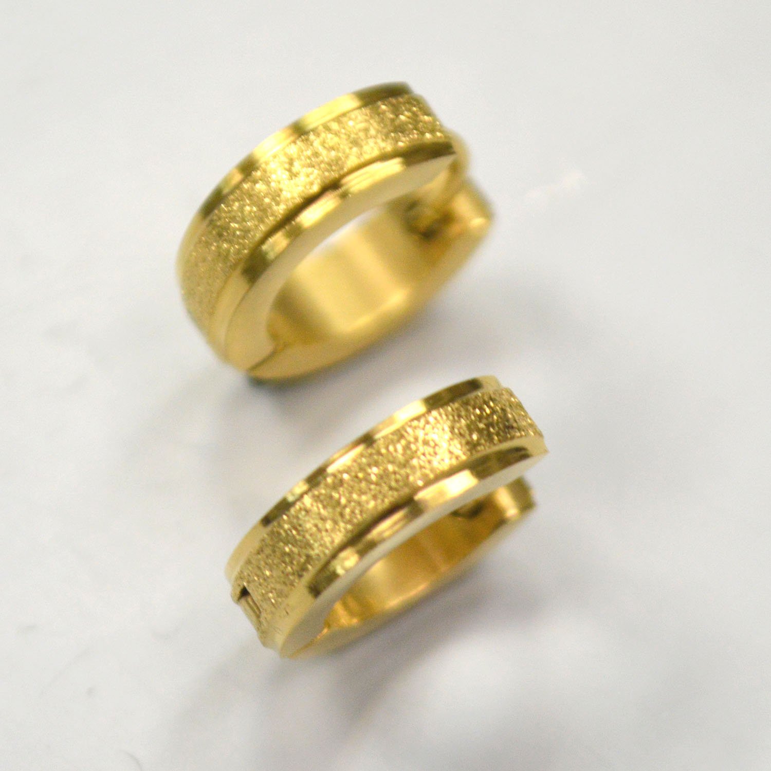 Glitters Gold IP Plated Huggies Earring 83-640G