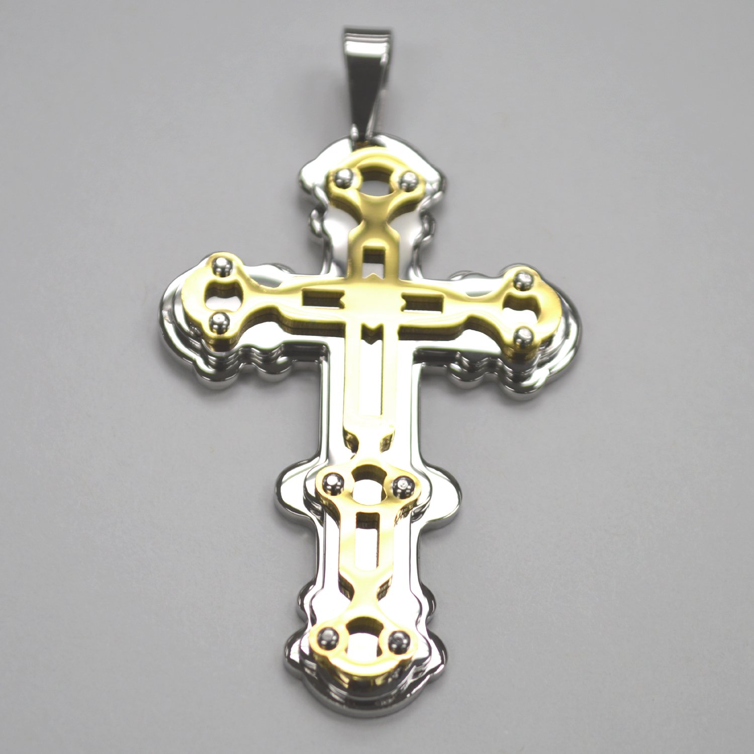 Cross Pendant Stainless Steel 86-2244-2TG