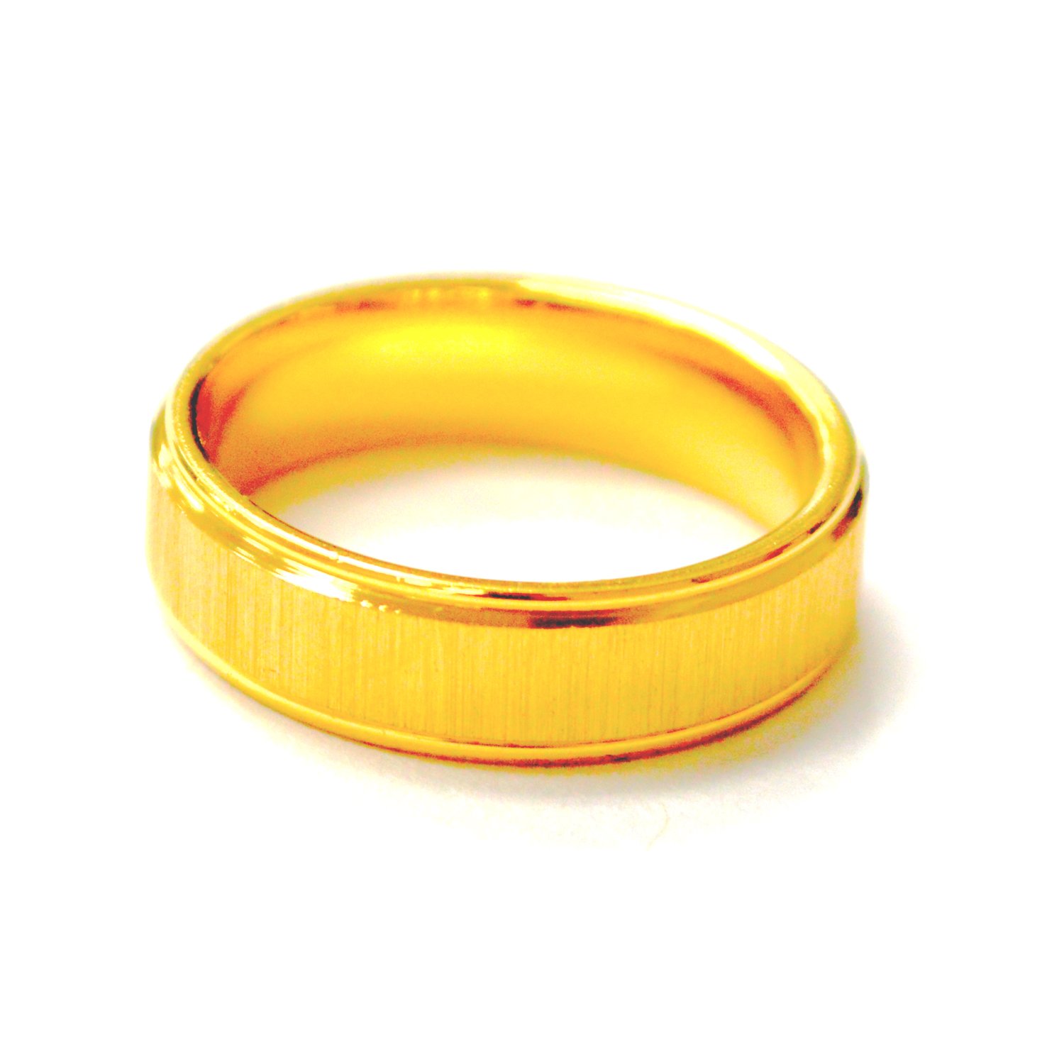 Sand Finished Gold IP Plated Ring 81-1734G