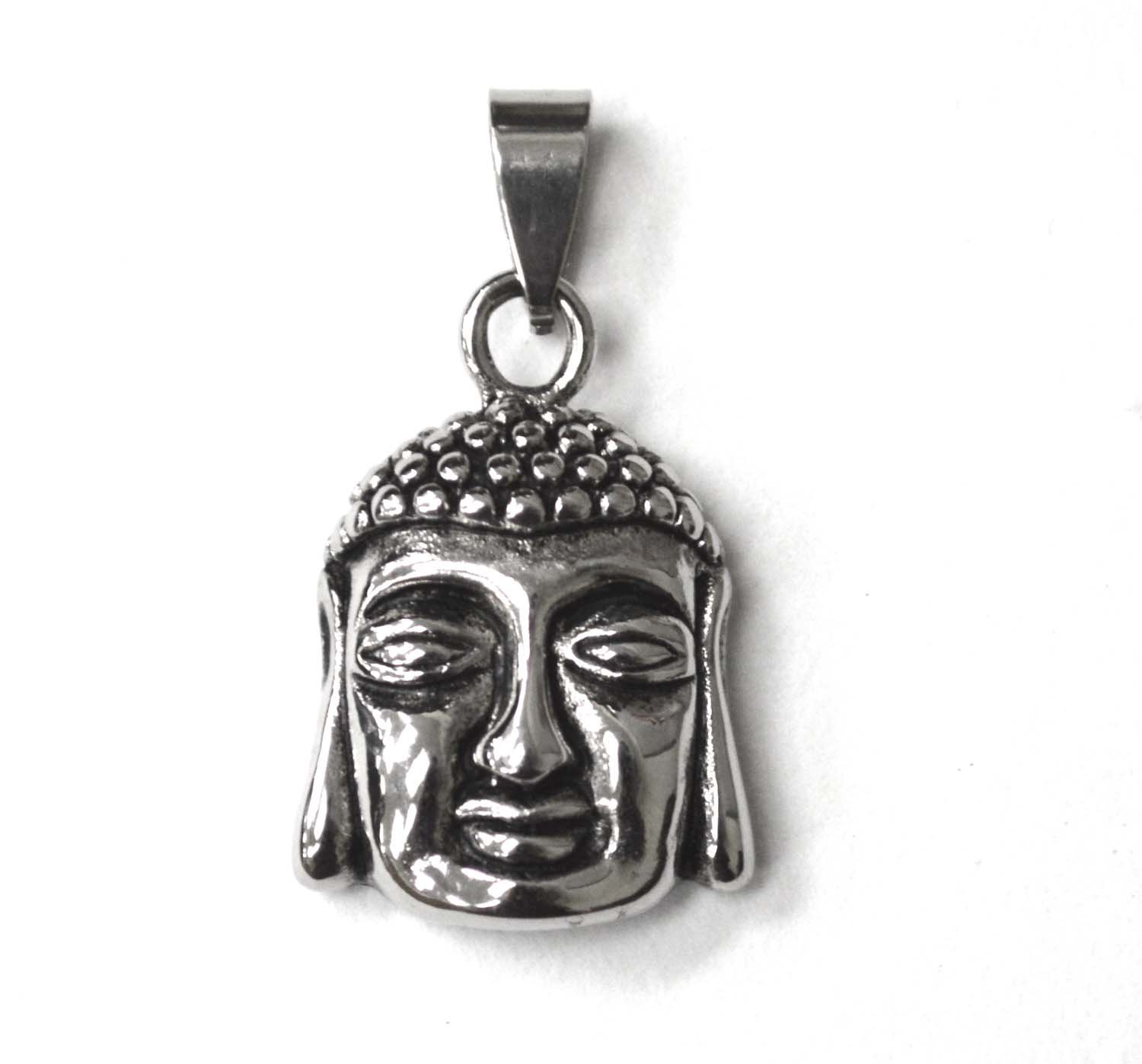 Buddha Face Stainless Steel Pendant 86-2349S-1