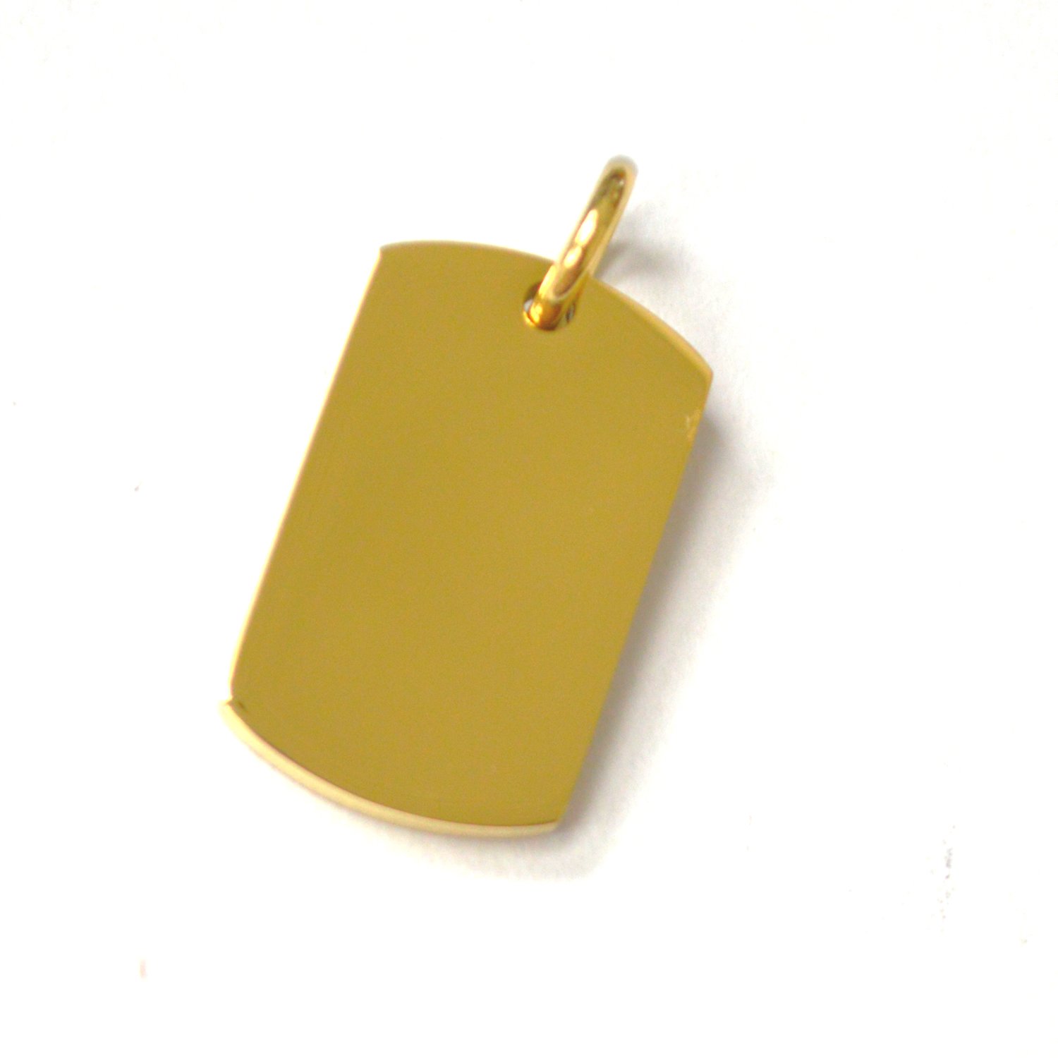 Dog Tag Gold IP Plated Pendant 86-3066G