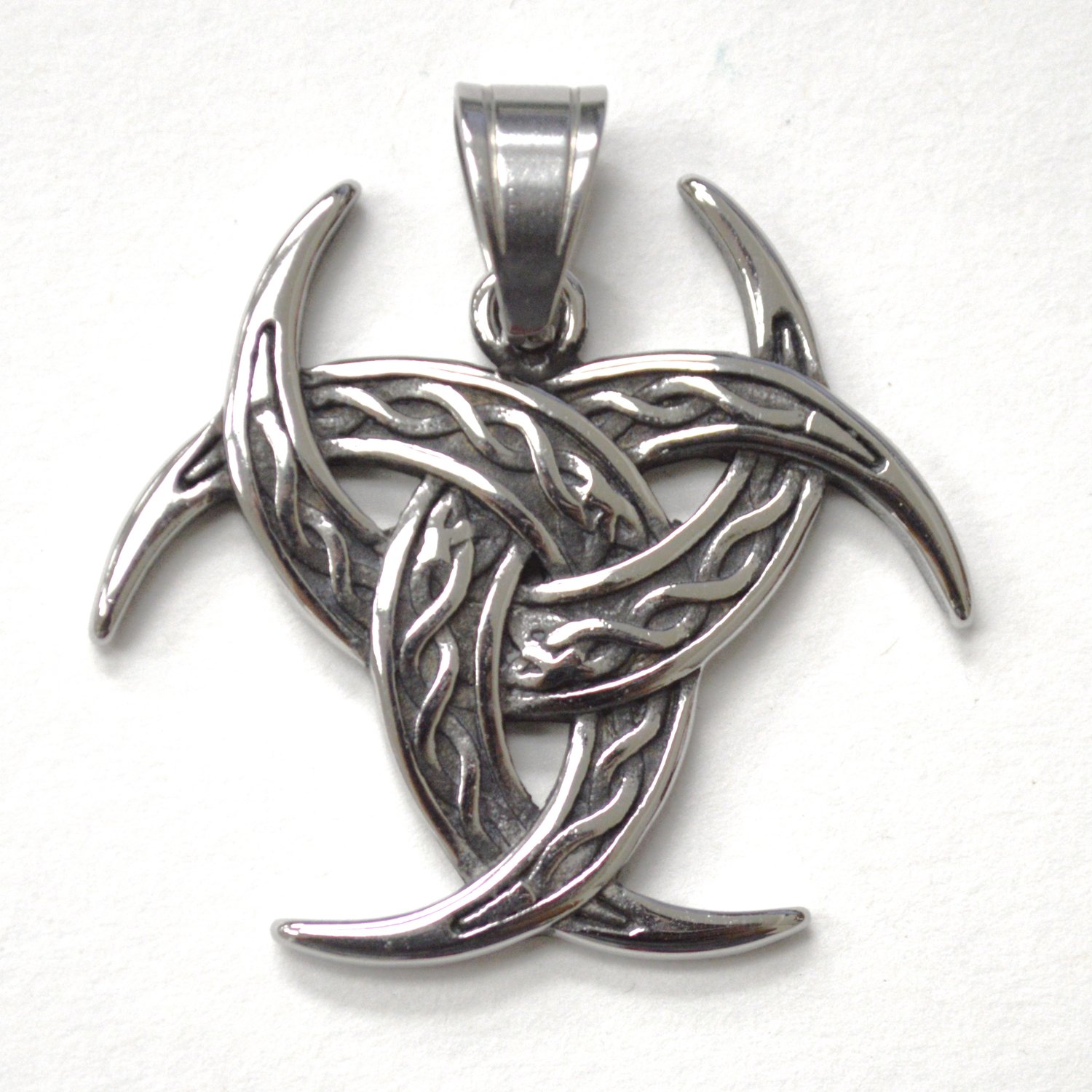 Viking Triple Horn Celtic Knot Pendant 86-3011