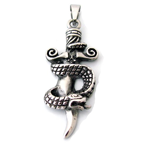 Sword with Snake Stainless Steel Pendant 86-553