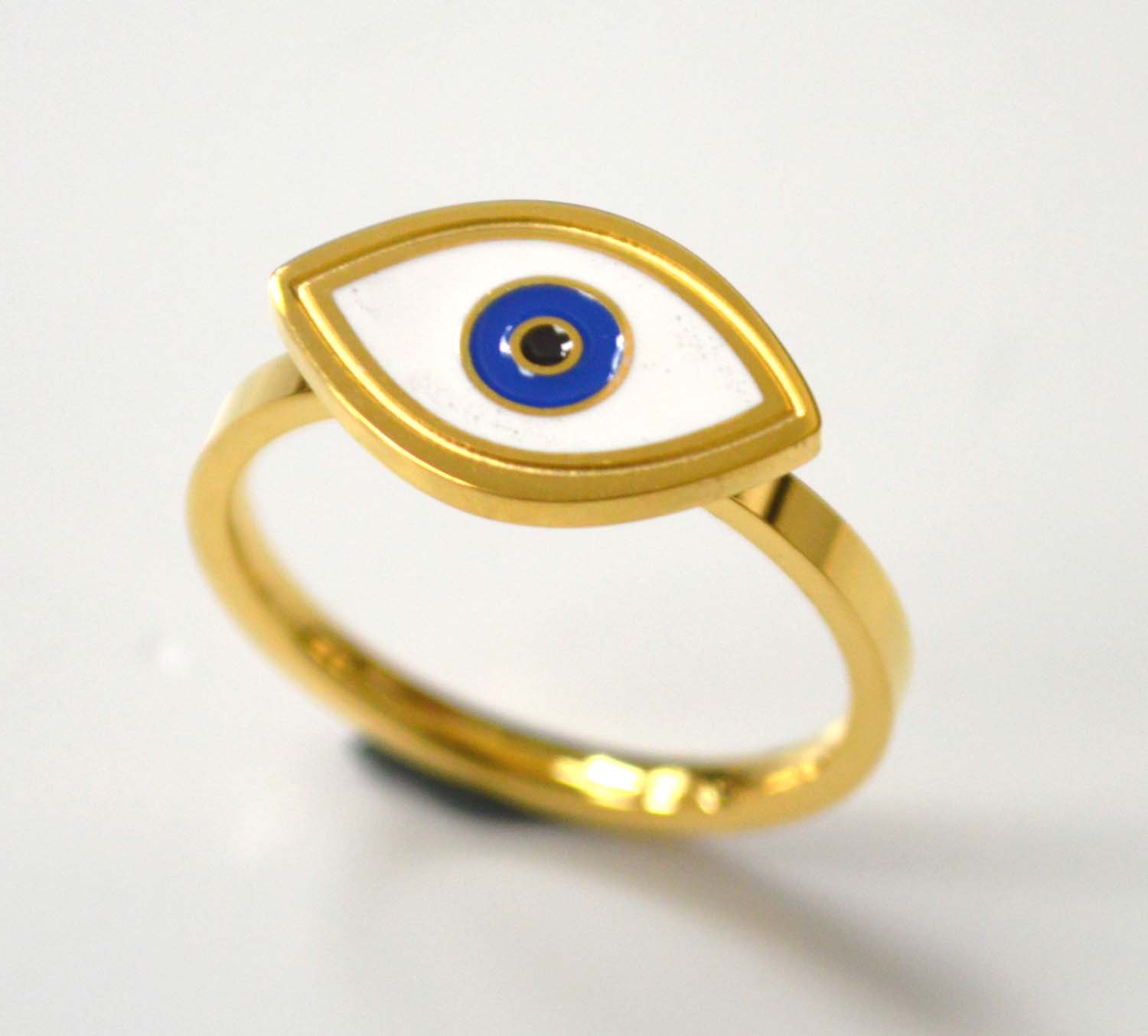 Eyeball Gold IP Plated Ring 81-1520G