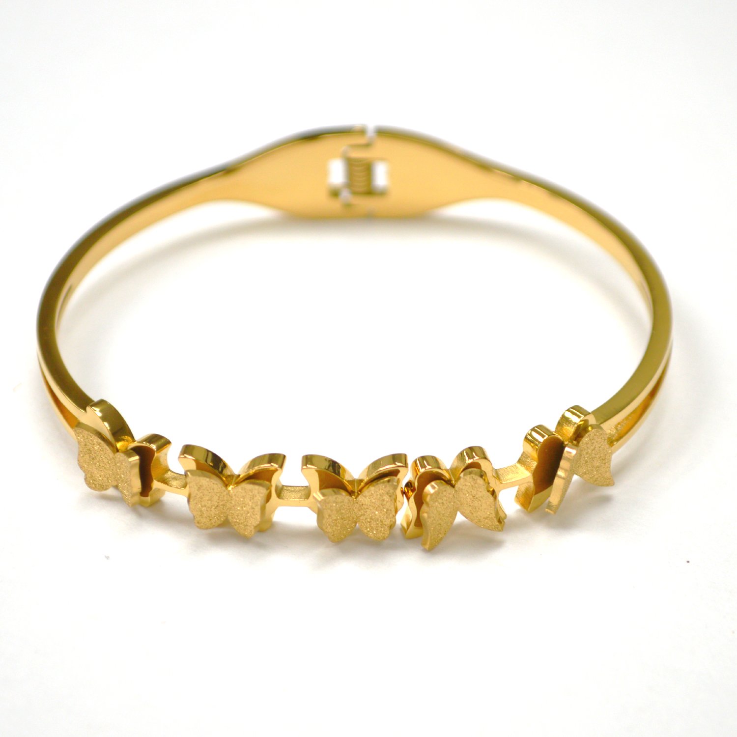 Butterfly Gold Plated Bangle 84-1929G