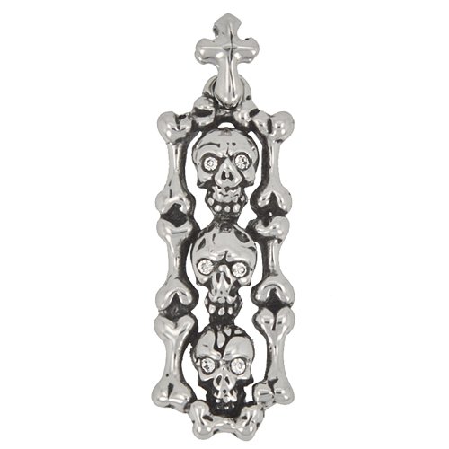 3 Skull Head Pendant (15x35mm) 86-737