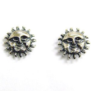 Sun Face Stud Earring 53-5062