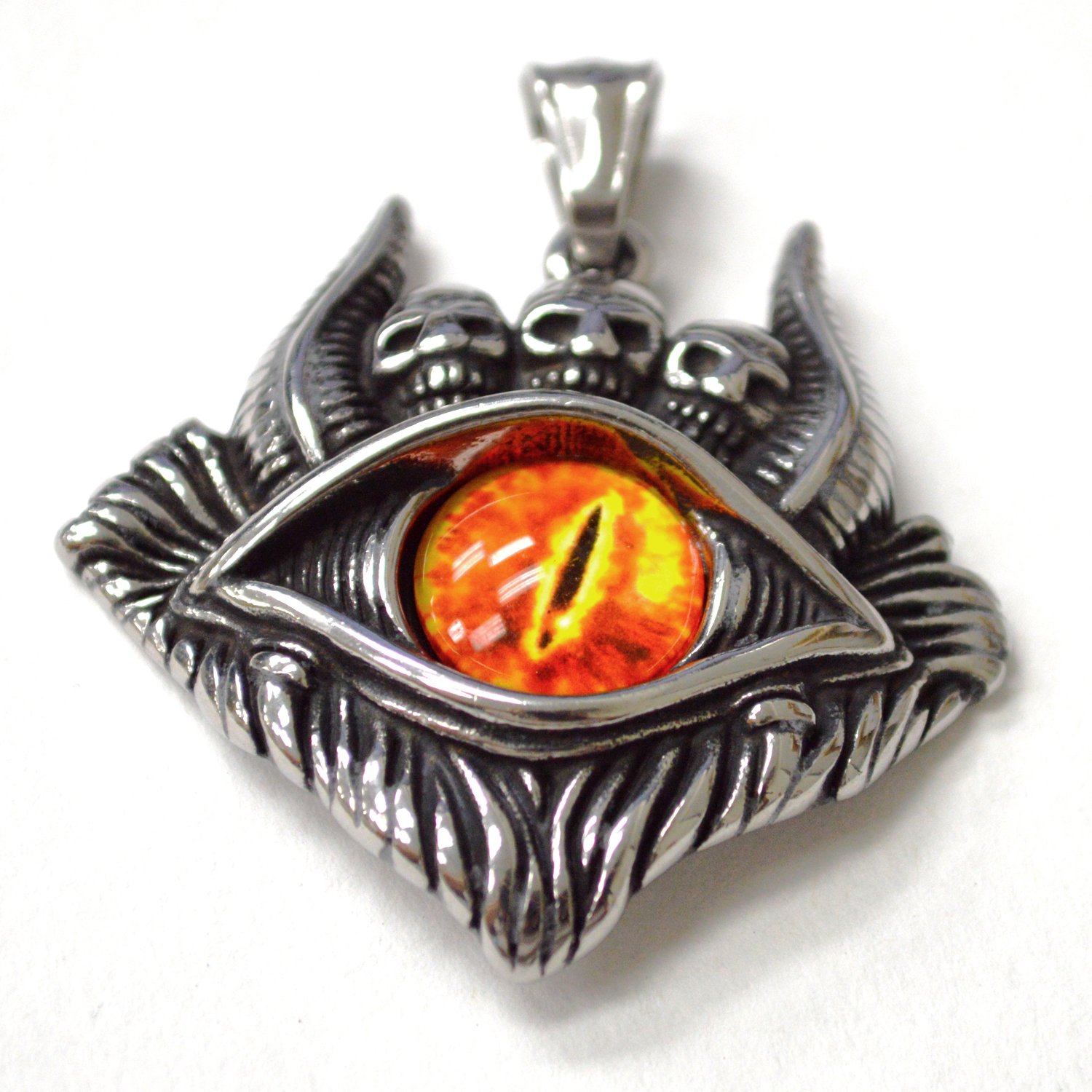 Dragon Eye Stainless Steel Pendant 86-2552-Fire