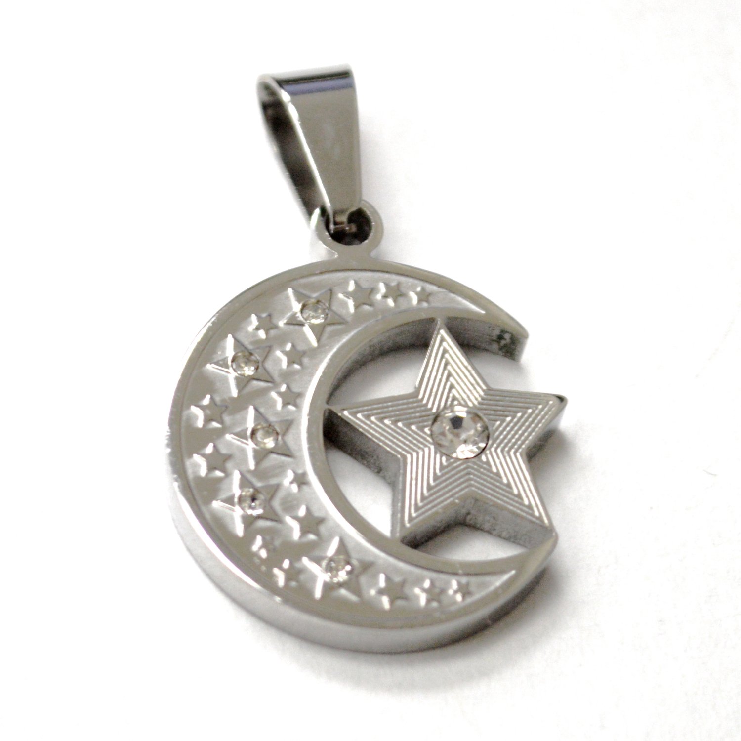 Half Moon with Star Pendant 86-2417S