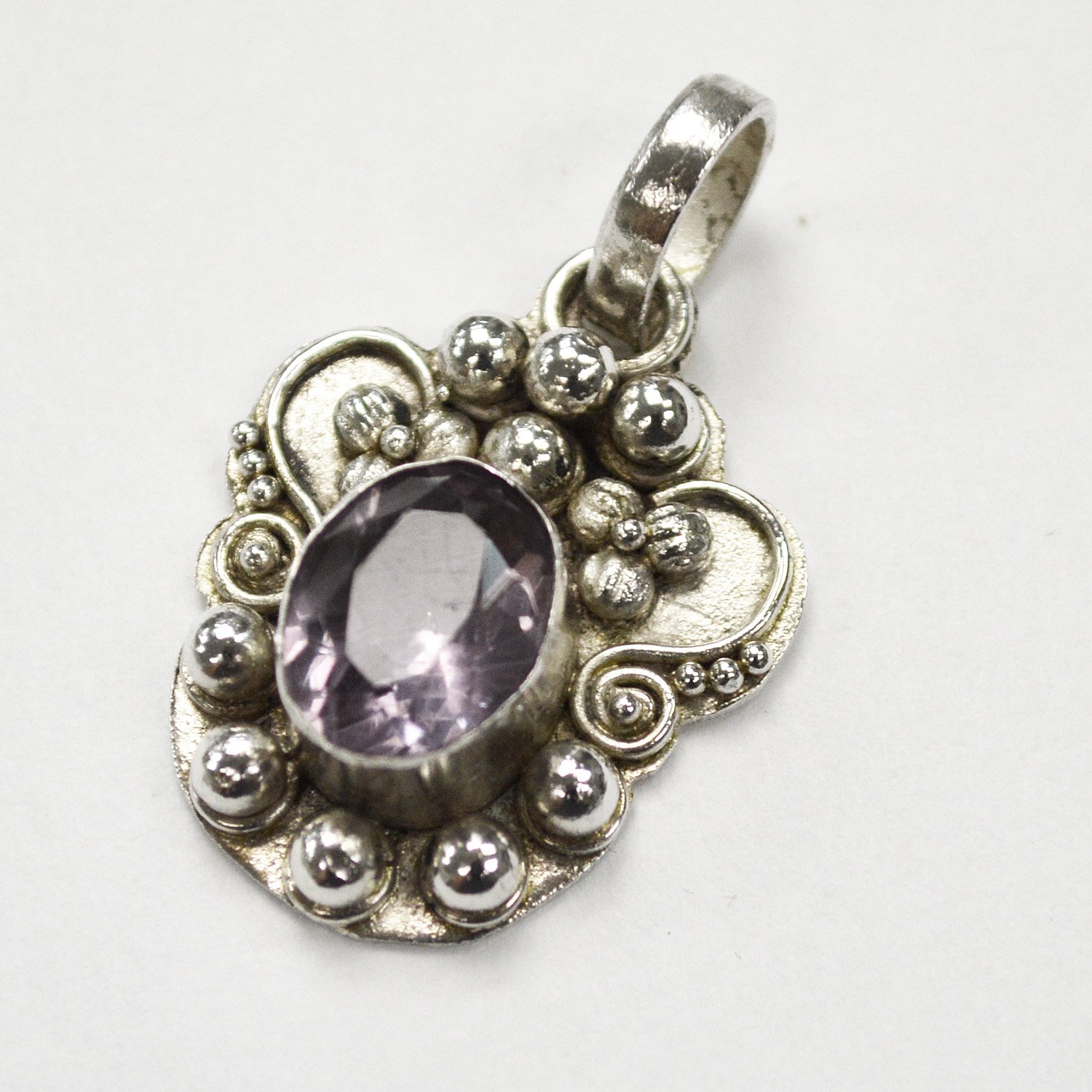 Amethyst Stone Pendant Sterling Silver 563008