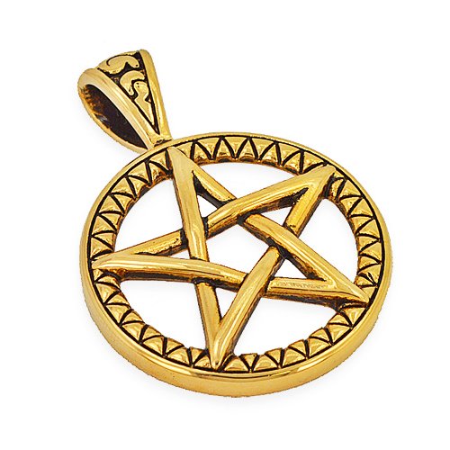 PENTAGRAM Gold Plated Pendant (35mm)