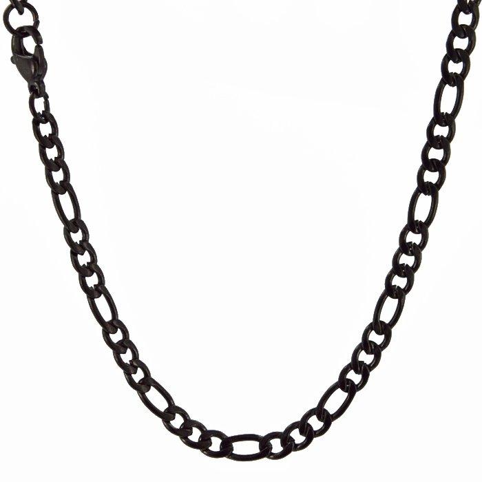 5mm Black Figaro Chain 85-110B-5