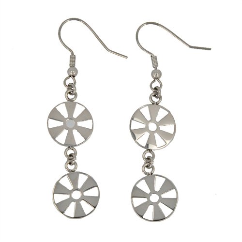 Stainless Steel Drop Earrings 83-594