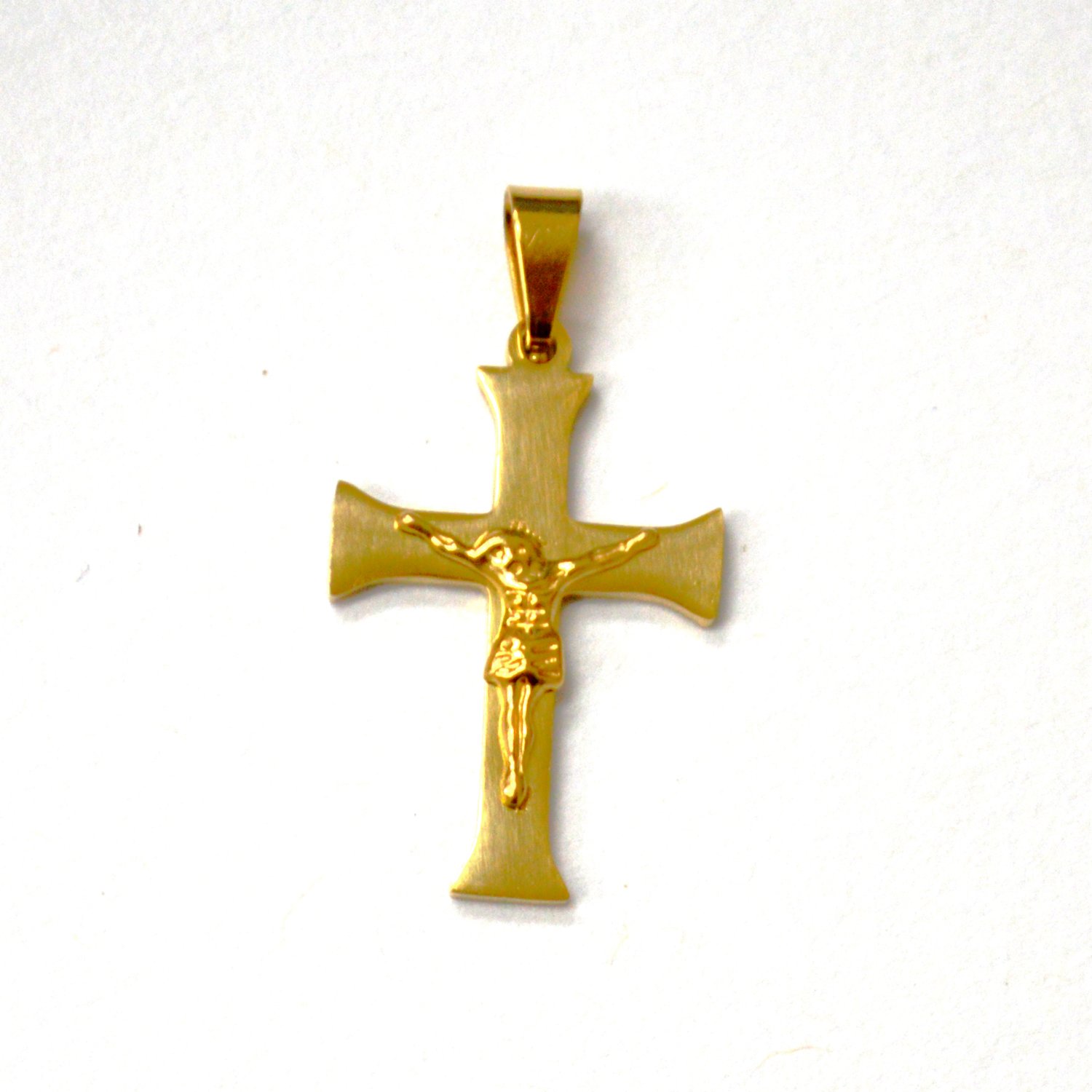 Crucifix Gold IP Plated Pendant 86-3116G