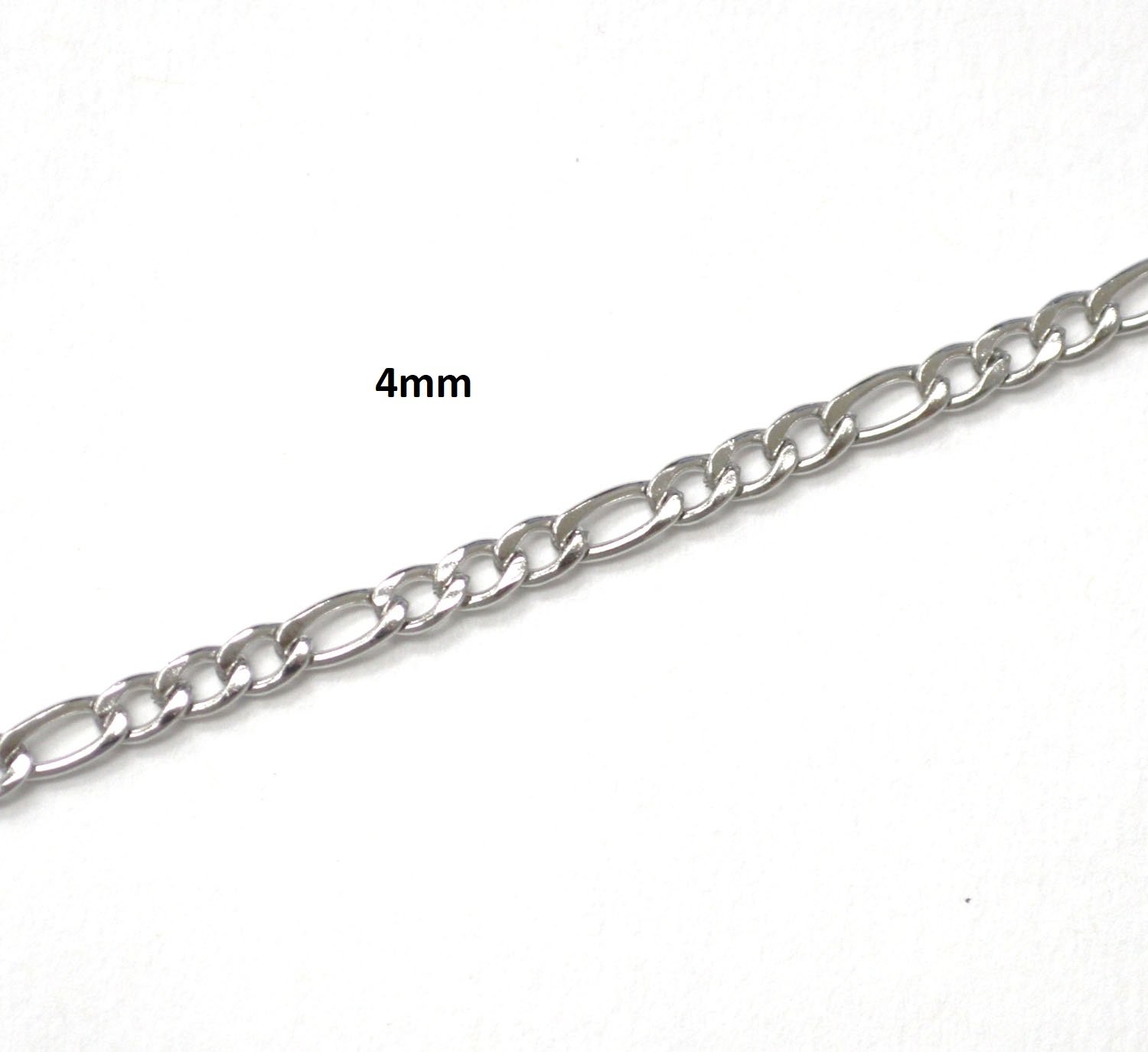 4mm Figaro Stainless Steel Bracelet 84-110-4 (2/pkg)