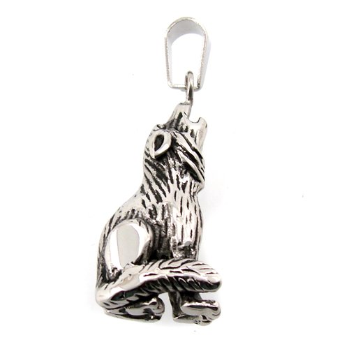 Howling Wolf Pendant Stainless Steel 86-1176