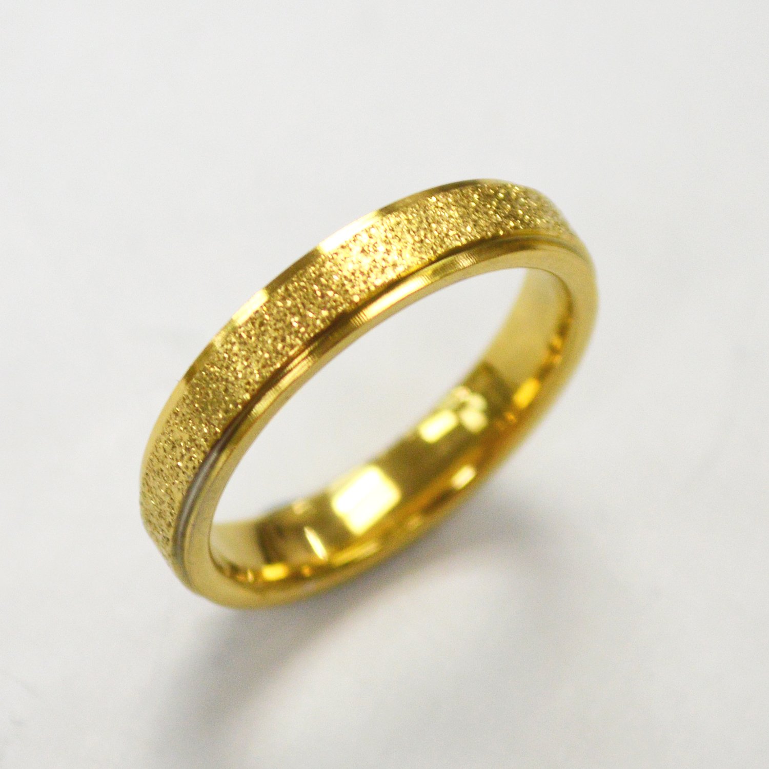 Glitter Gold IP Plated  Ring 81-1352G-4
