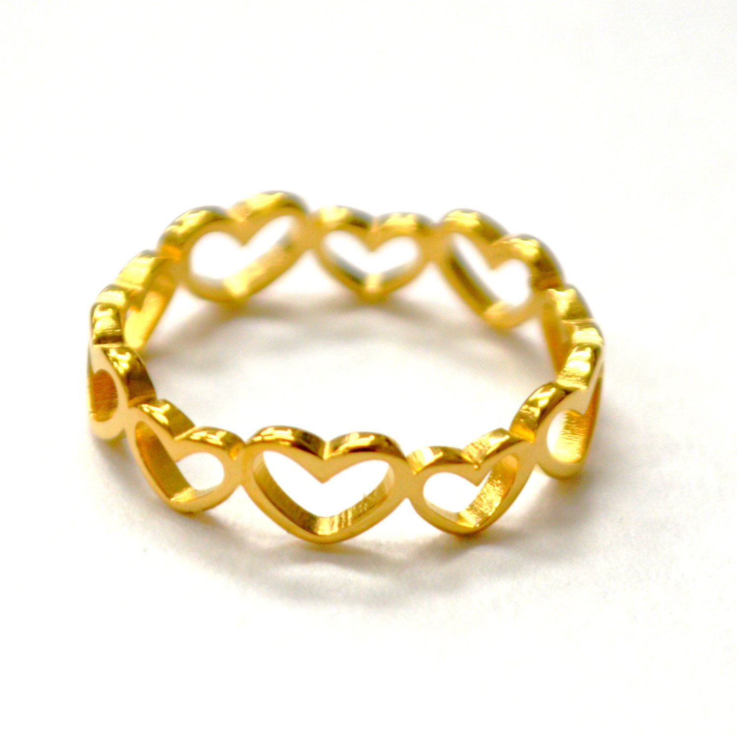 Hearts Connect Gold IP Plated Ring 81-1745G