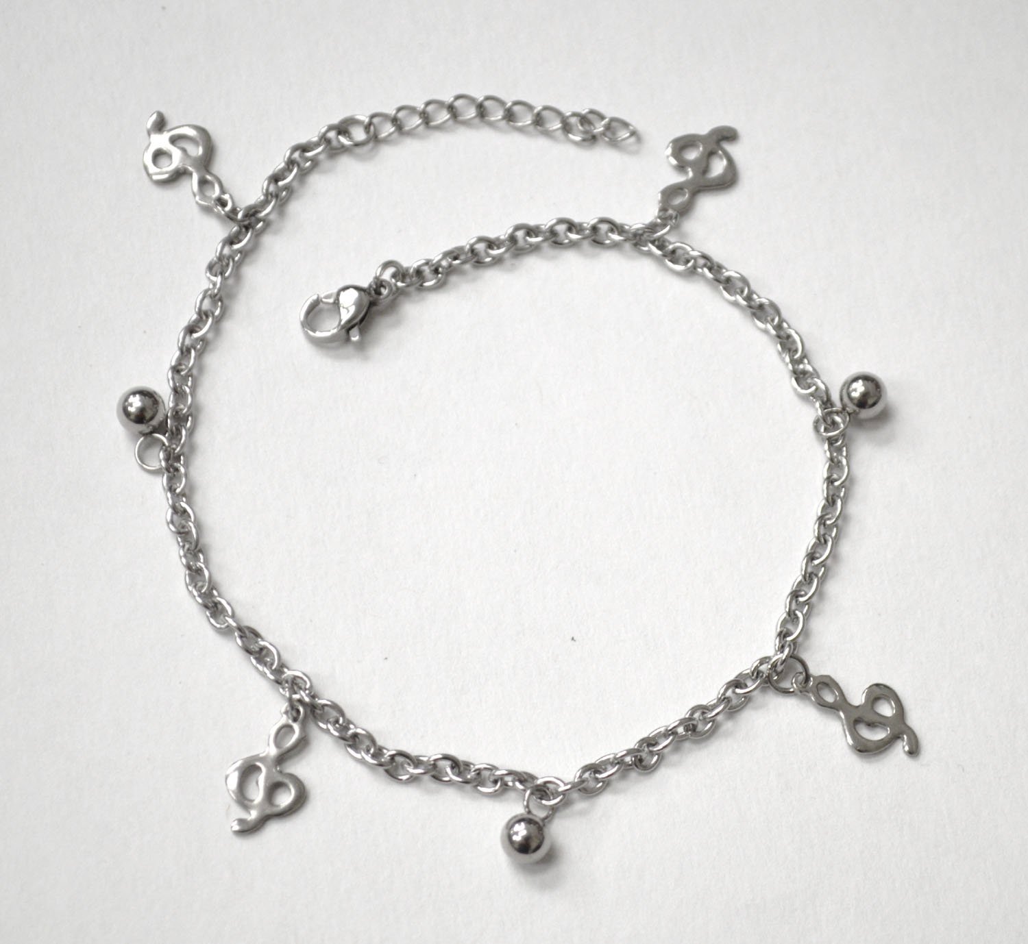 Musical Note/Bells Stainless Steel Anklet 82-253