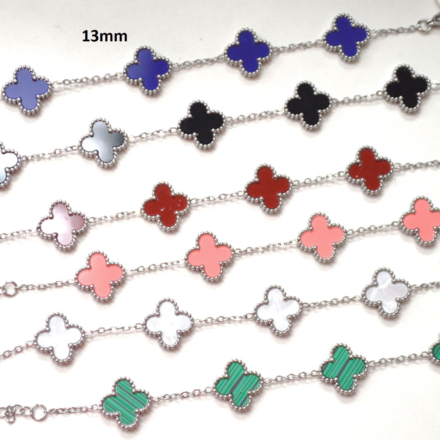 13mm Designers Inspired Stainless Steel Bracelets 84-1968S-13