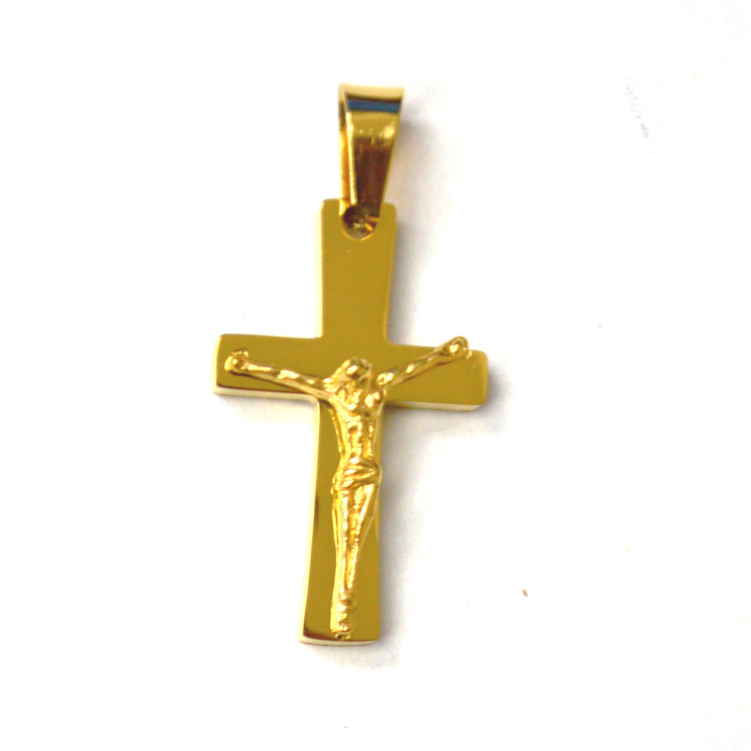 Crucifix Cross Gold IP Plated Pendant 86-2106G