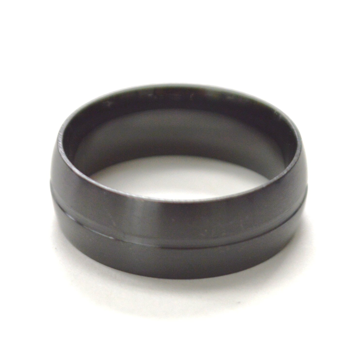 Wide Band Black Plated Ring 81-1765B