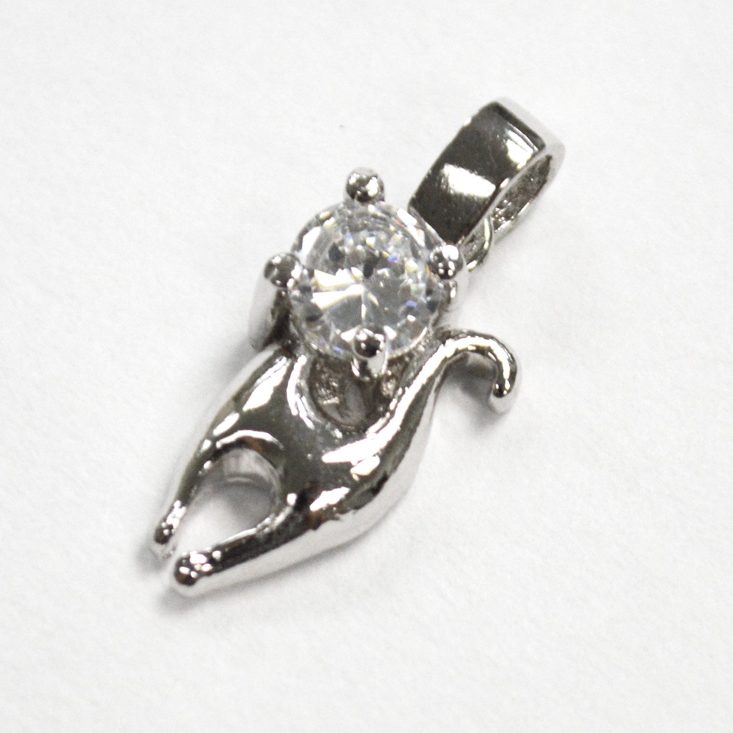 CZ Stone Pendant Sterling Silver 562011