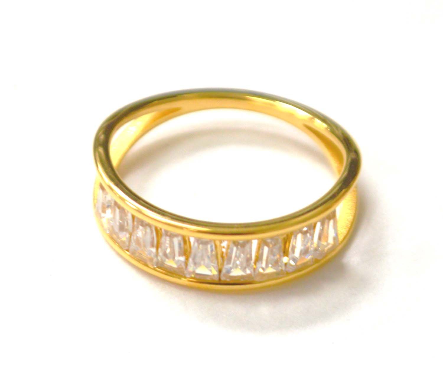 CZ Stones Gold IP Plated Ring 81-1533G