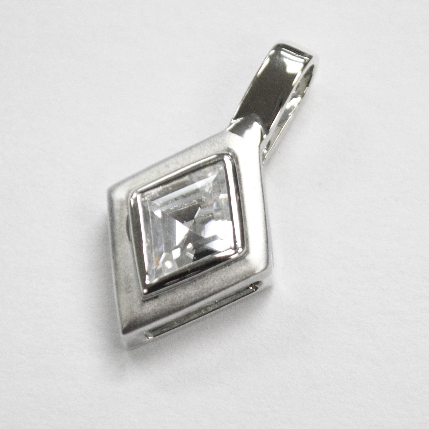 CZ Stone Pendant Sterling Silver 562025