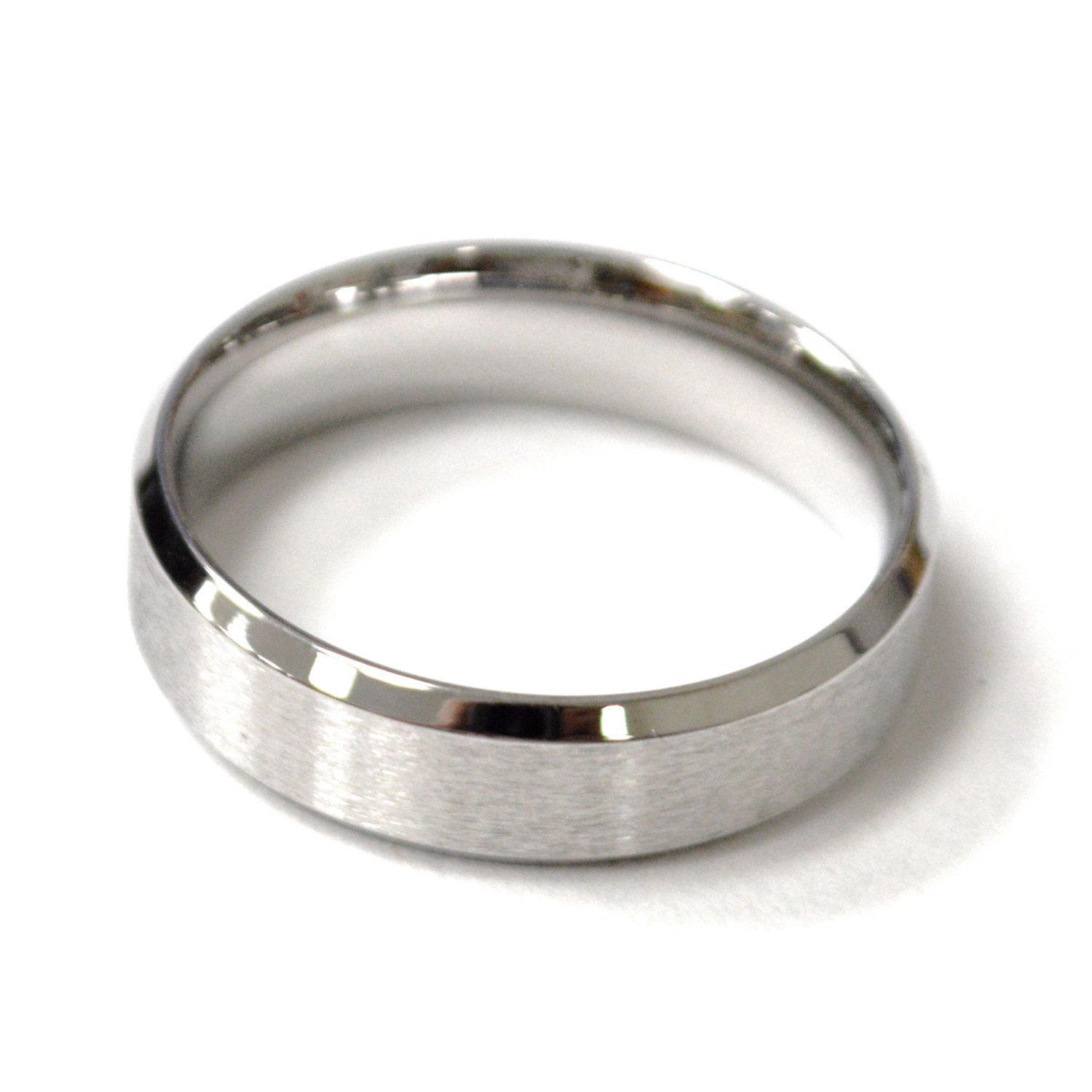 6mm Matte Finished Stainless Steel Bevel Ring  81-239S-6