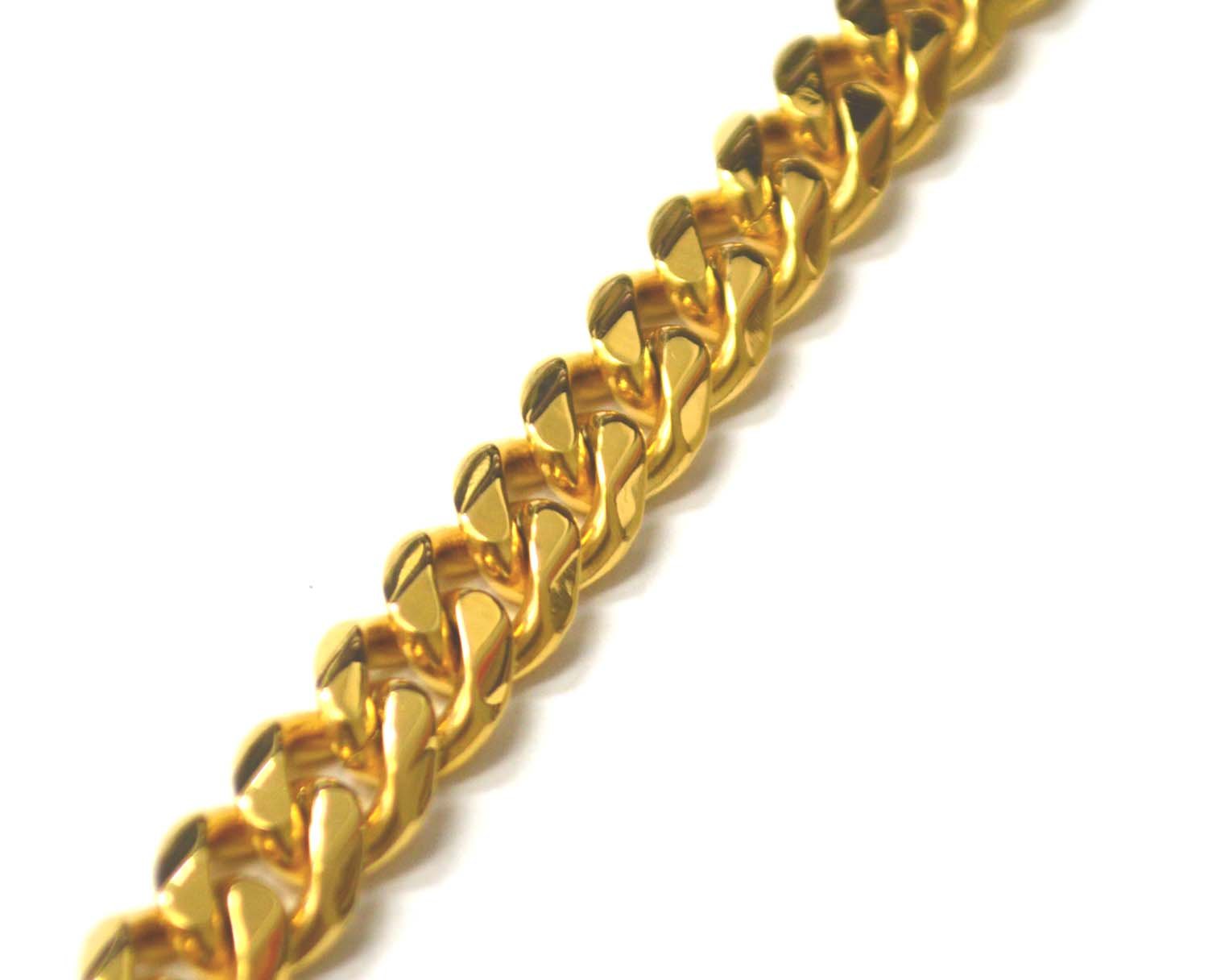 9mm Gold Plated  Miami Cuban Bracelet 84-239G-Mia-9